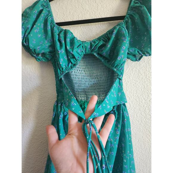 Princess Polly Floral Open Back Off The Shoulder Sun Dress-6 - Picture 3 of 8